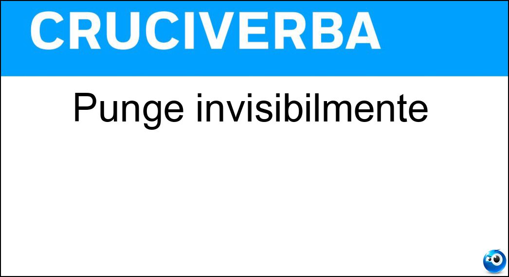 Punge invisibilmente Soluzione Punge invisibilmente - Ironia