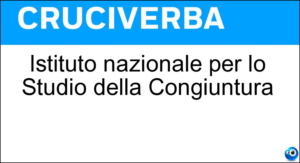 Istituto nazionale per lo Studio della Congiuntura Soluzione Istituto nazionale per lo Studio della Congiuntura - Isco