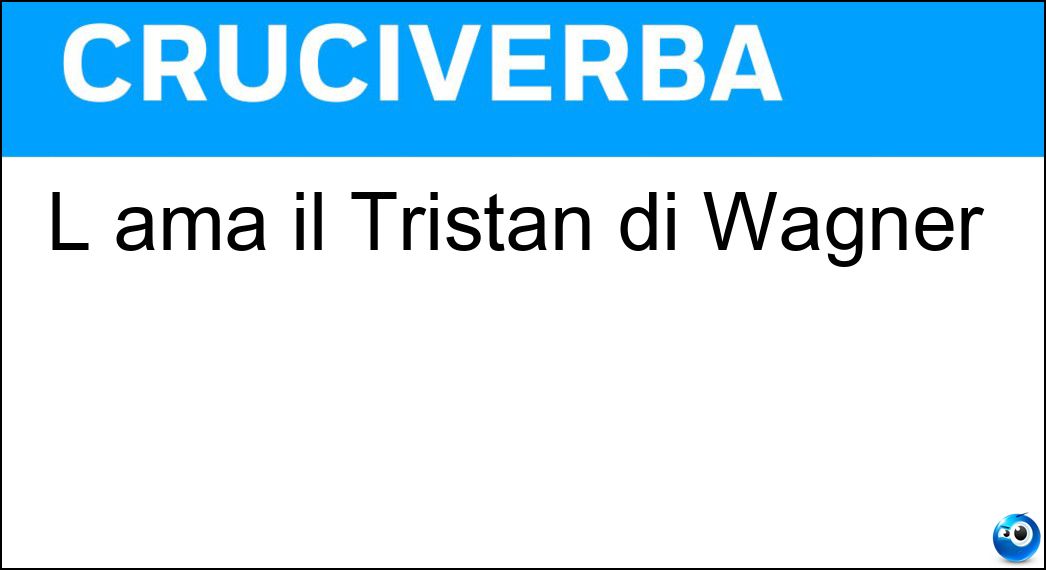 Soluzione L ama il Tristan di Wagner - Isolde