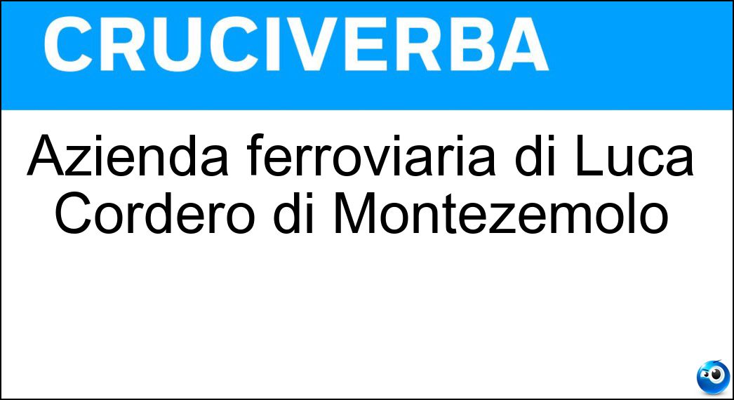 Azienda ferroviaria di Luca Cordero di Montezemolo Soluzione Azienda ferroviaria di Luca Cordero di Montezemolo - Italo
