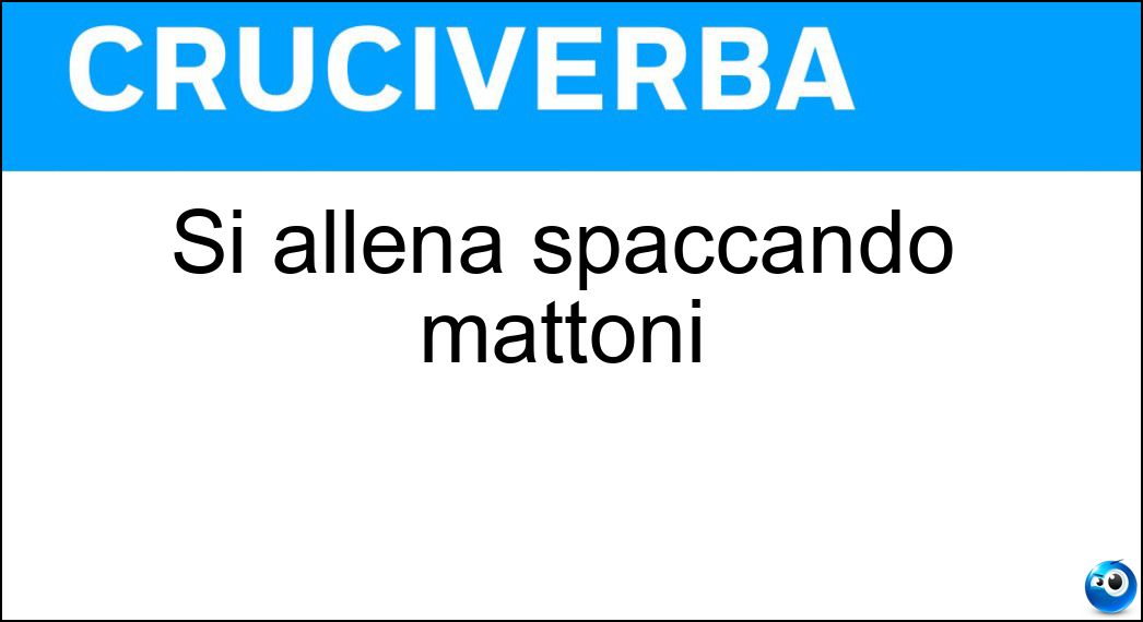 allena spaccando