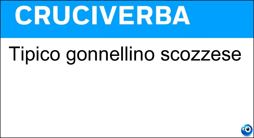 Soluzione Tipico gonnellino scozzese - Kilt