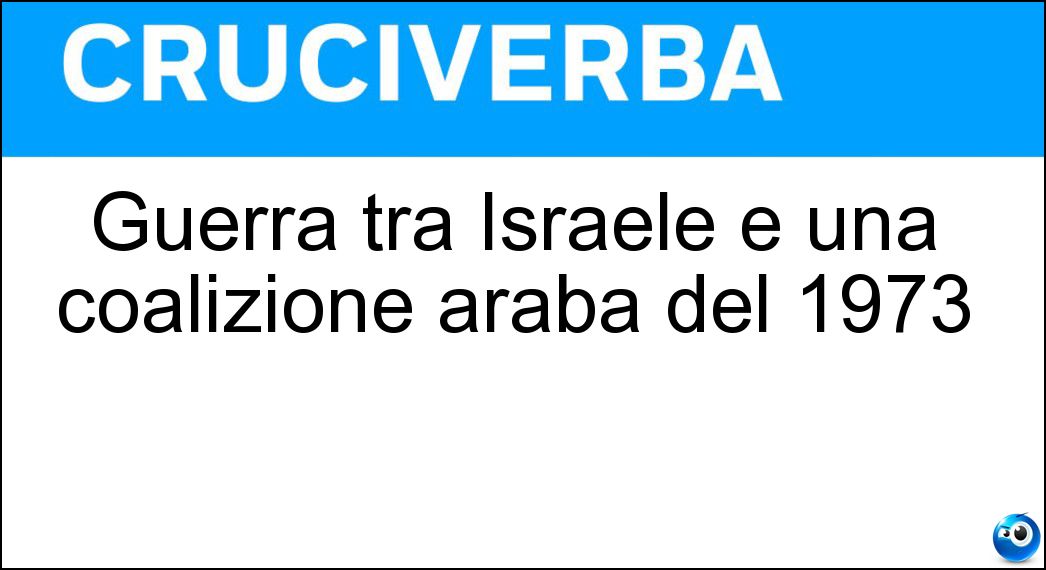 Guerra tra Israele e una coalizione araba del 1973 Soluzione Guerra tra Israele e una coalizione araba del 1973 - Kippur