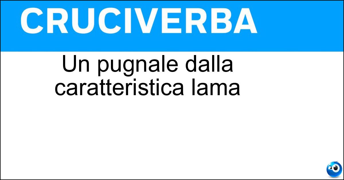 Soluzione Un pugnale dalla caratteristica lama - Kris