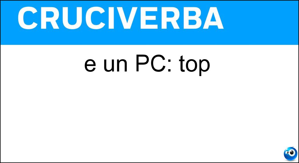 È un PC: top Soluzione È un PC: top - Lap