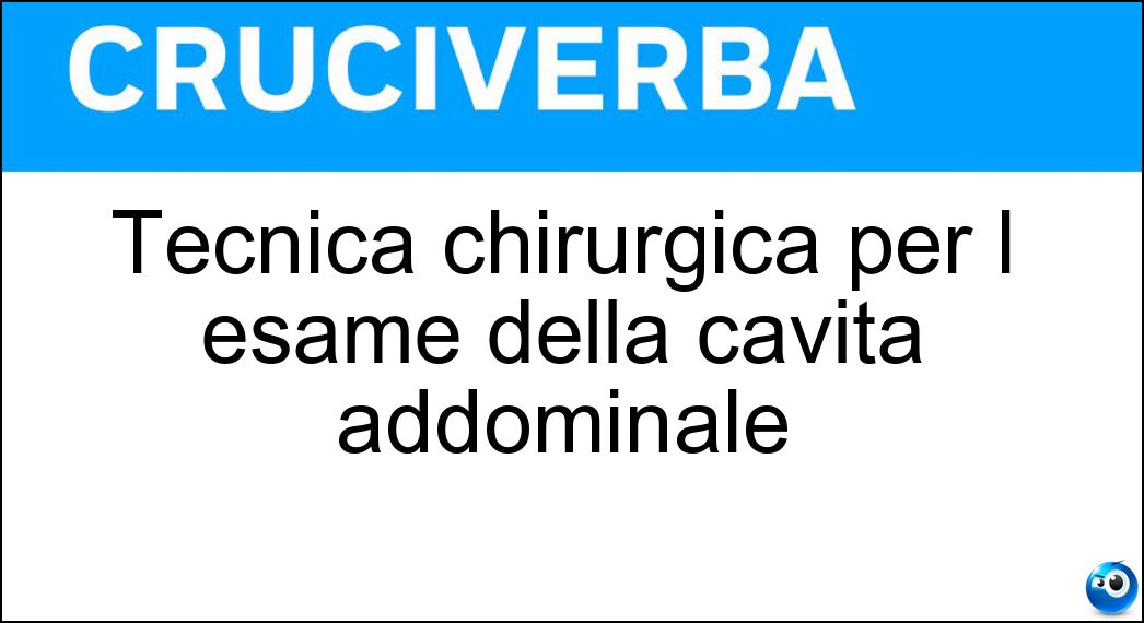 tecnica chirurgica