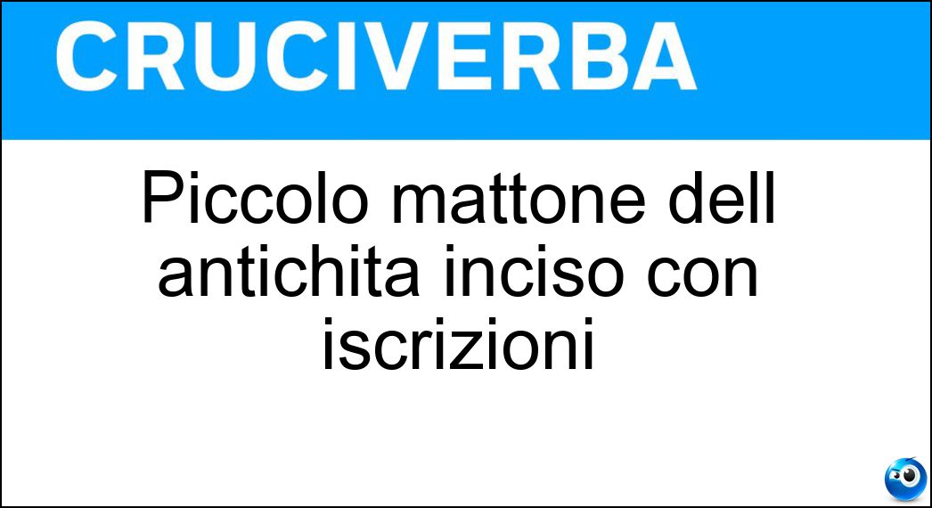 Soluzione Piccolo mattone dell antichità inciso con iscrizioni - Latercolo