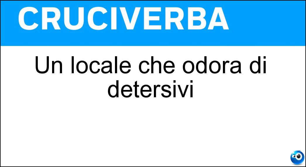 Un locale che odora di detersivi Soluzione Un locale che odora di detersivi - Lavanderia