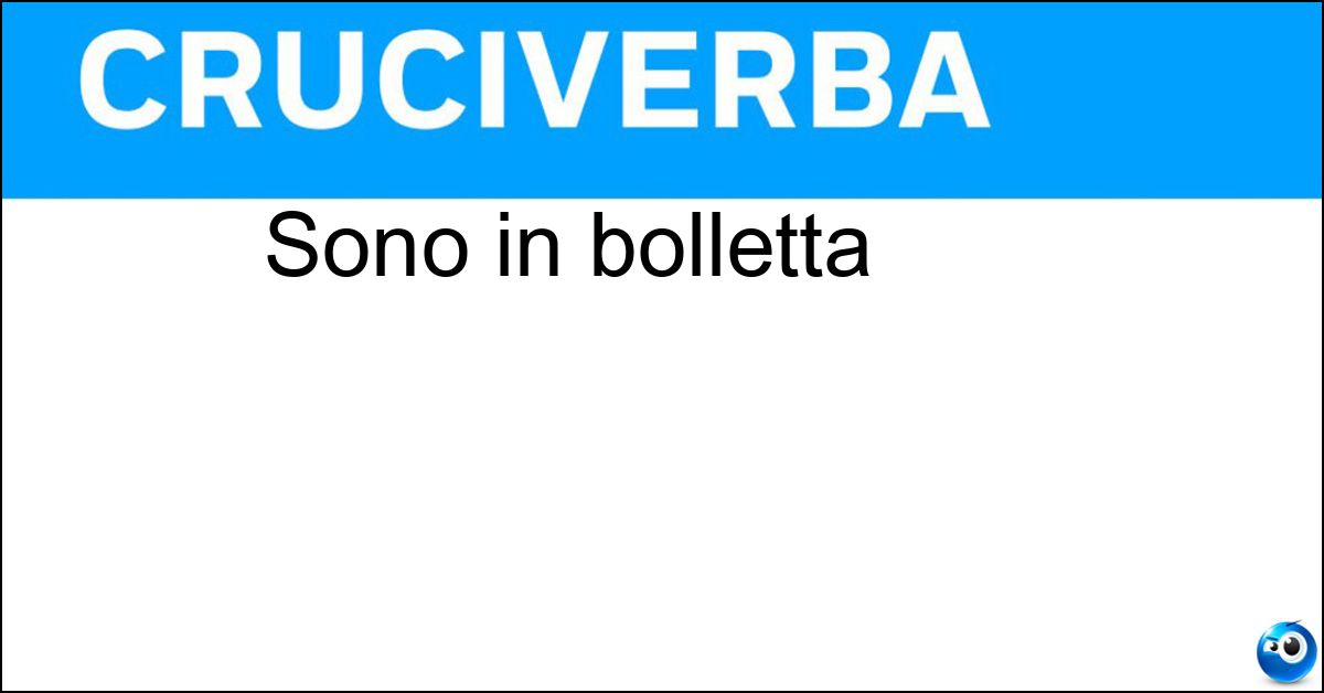 Soluzione Sono in bolletta - Le