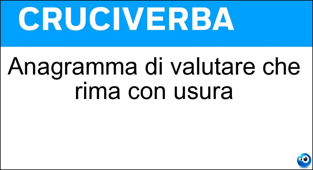 anagramma valutare