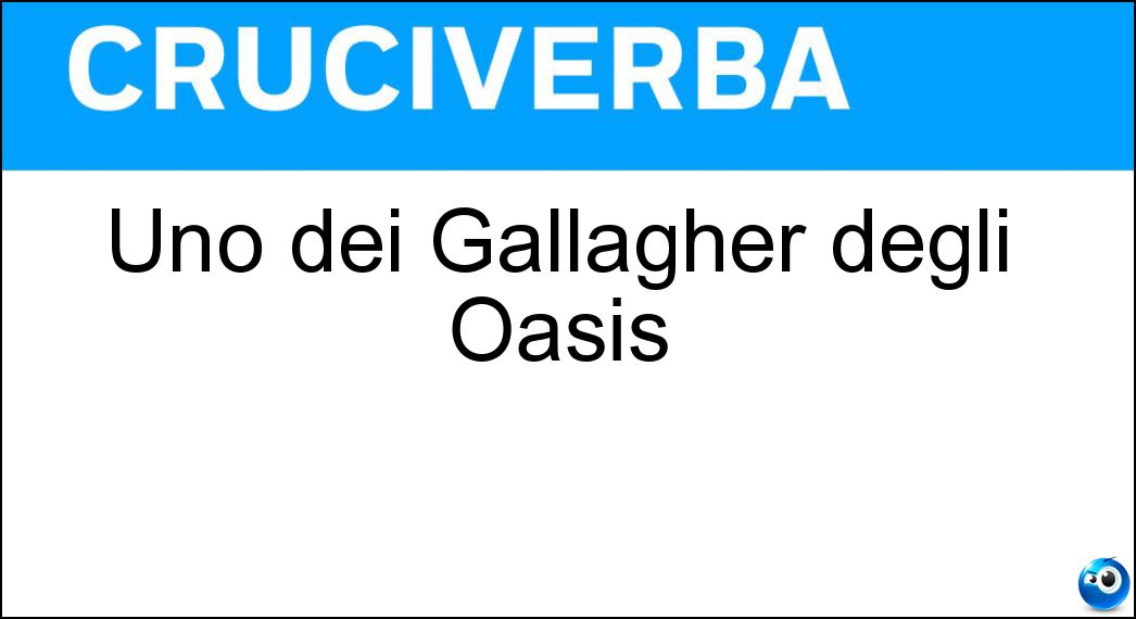 Uno dei Gallagher degli Oasis