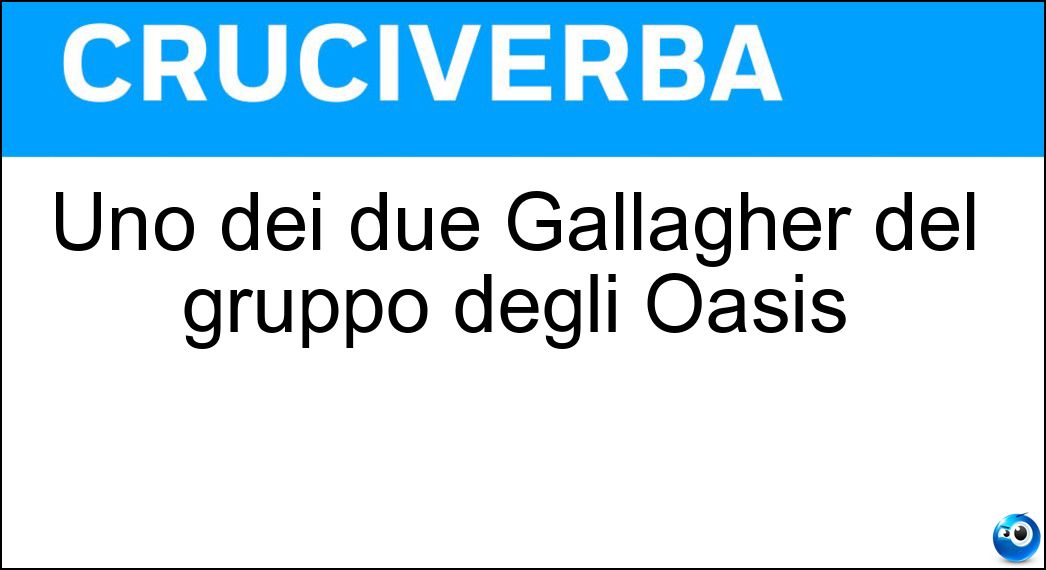 Uno dei due Gallagher del gruppo degli Oasis