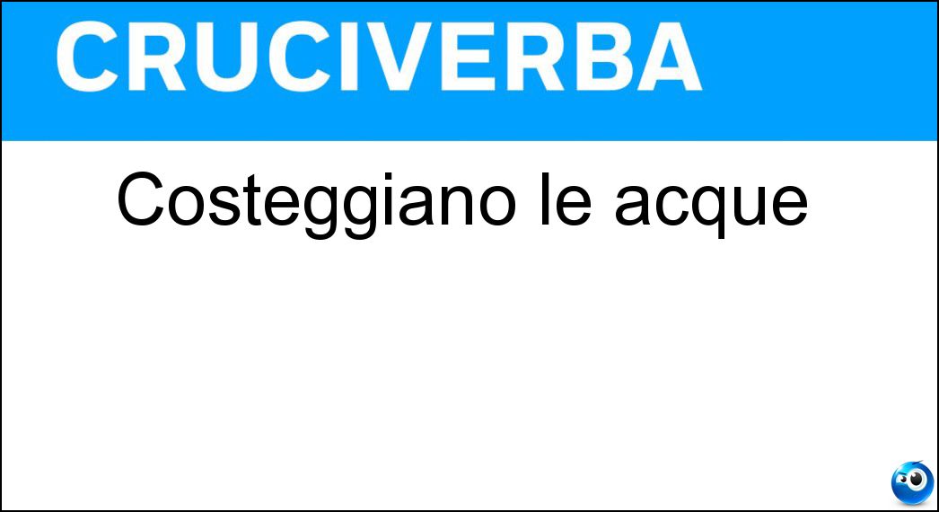 Costeggiano le acque Soluzione Costeggiano le acque - Lidi
