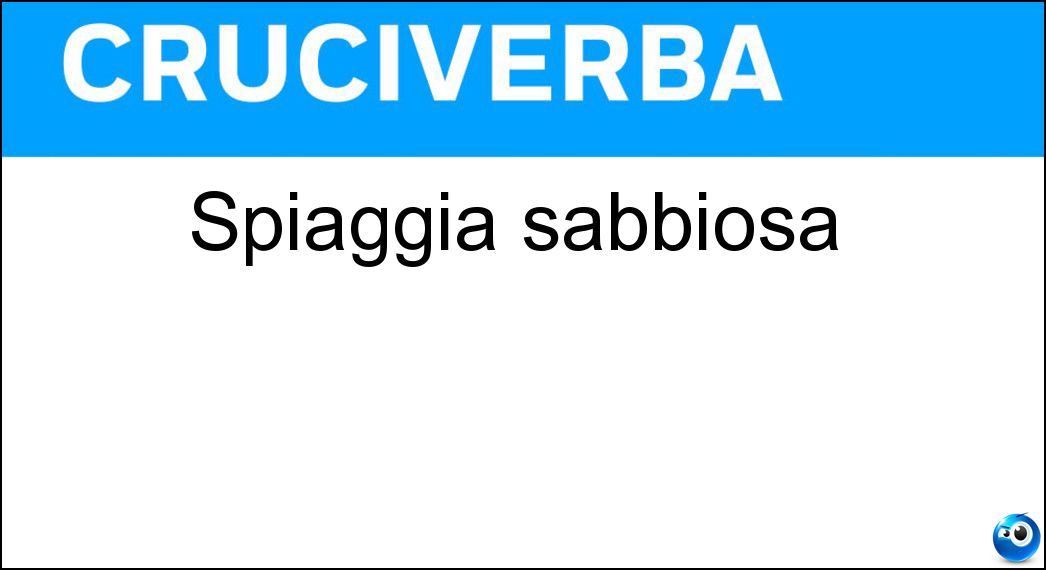 Spiaggia sabbiosa Soluzione Cruciverba: Spiaggia sabbiosa - Risposta Lido