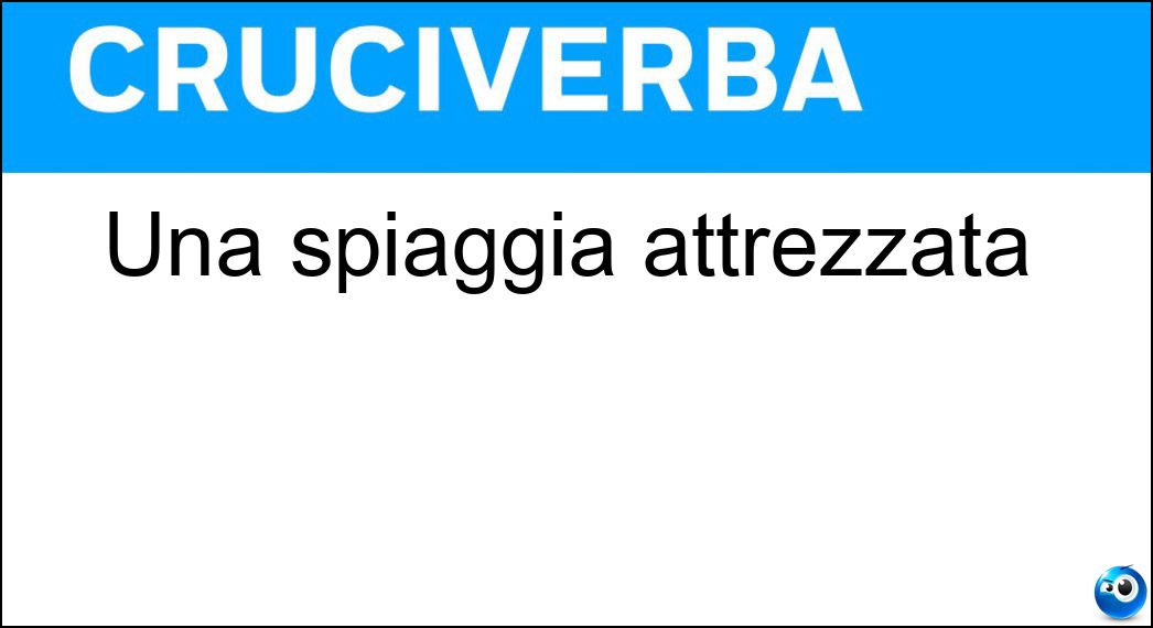 Una spiaggia attrezzata Soluzione Una spiaggia attrezzata - Lido