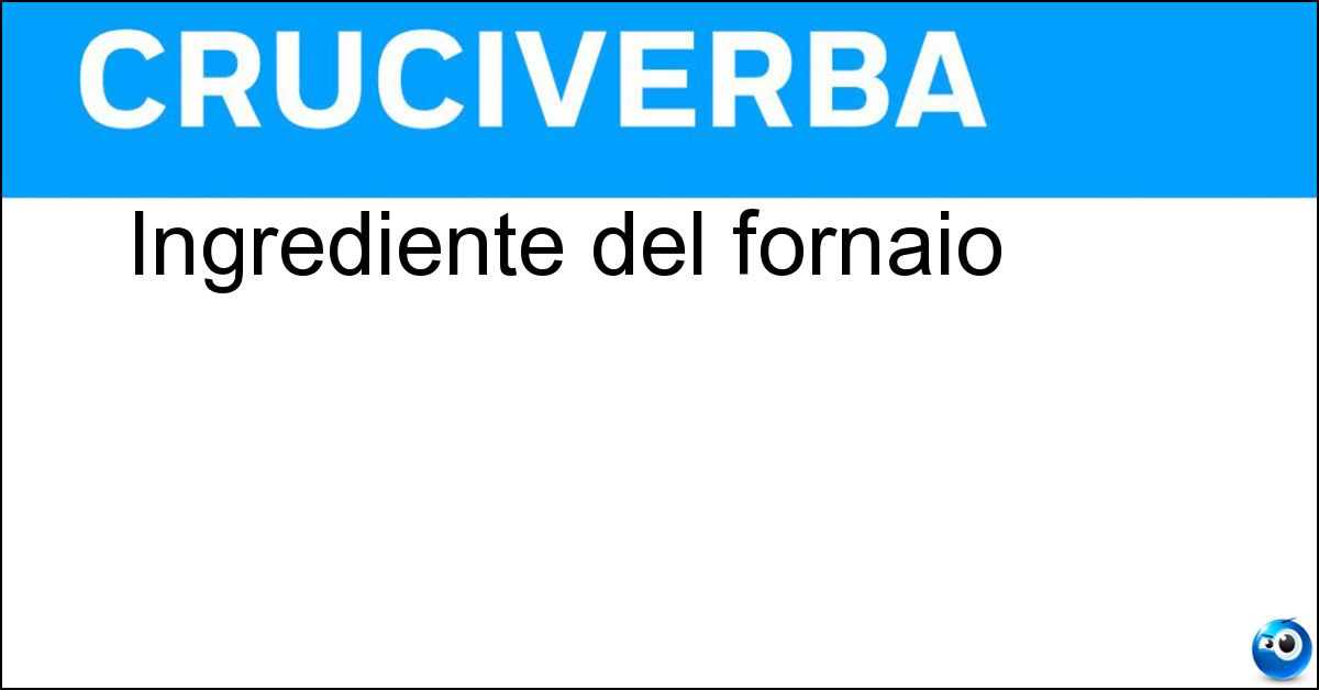Ingrediente del fornaio Soluzione Ingrediente del fornaio - Lievito