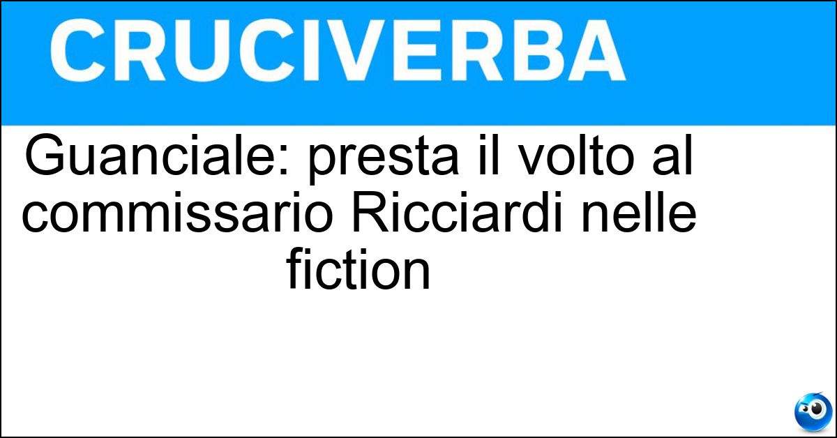 Guanciale: presta il volto al commissario Ricciardi nelle fiction Soluzione Guanciale: presta il volto al commissario Ricciardi nelle fiction - Lino