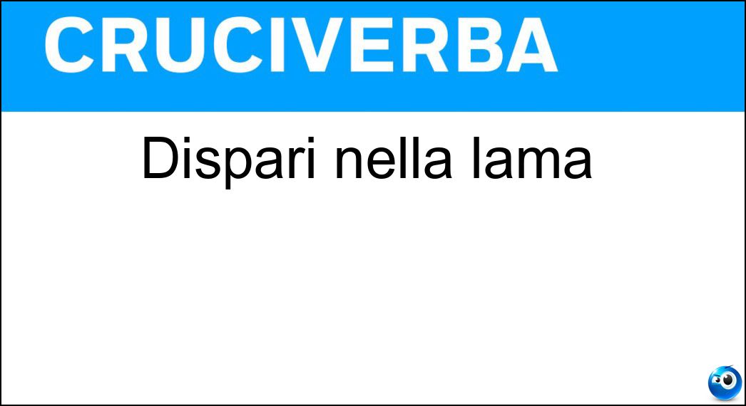 Dispari nella lama Soluzione Cruciverba: Dispari nella lama - Risposta Lm