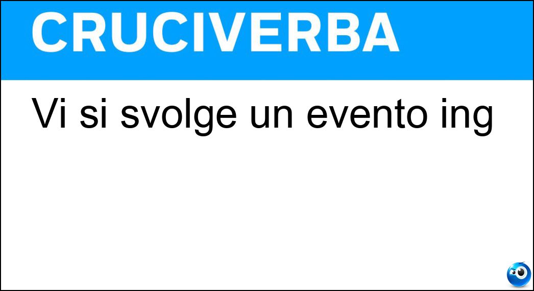 svolge evento