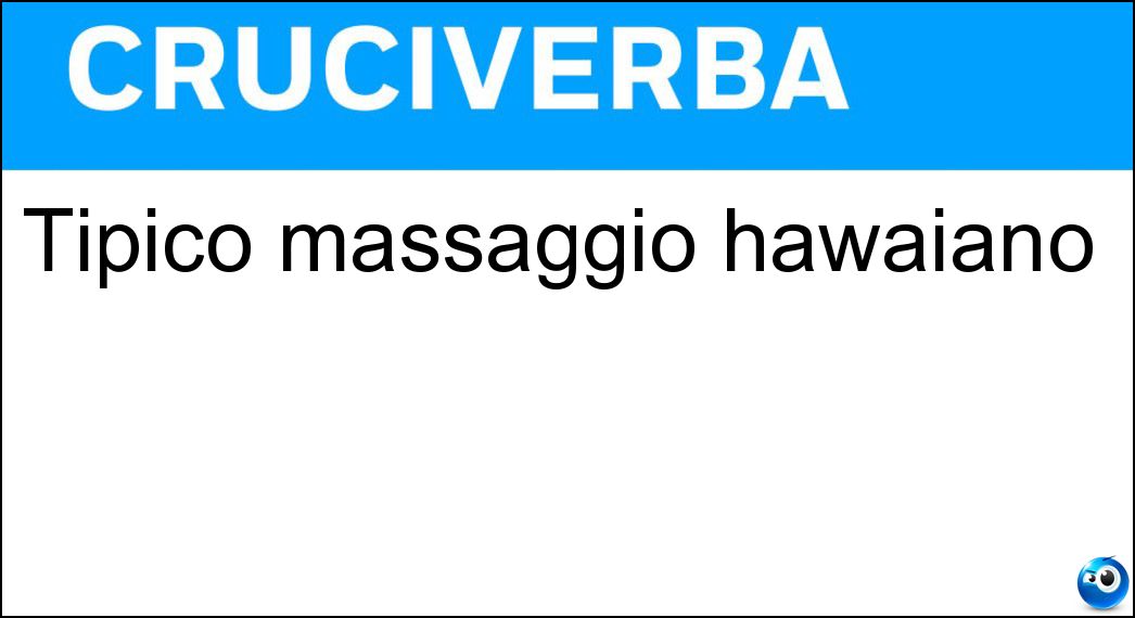 Soluzione Tipico massaggio hawaiano - Lomi
