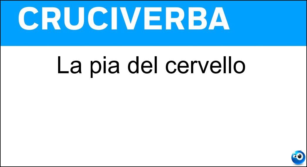 La pia del cervello Soluzione Cruciverba: La pia del cervello - Risposta Madre