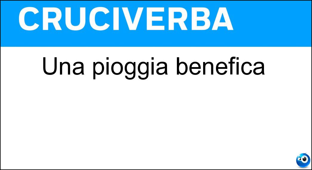 Una pioggia benefica Soluzione Una pioggia benefica - Manna