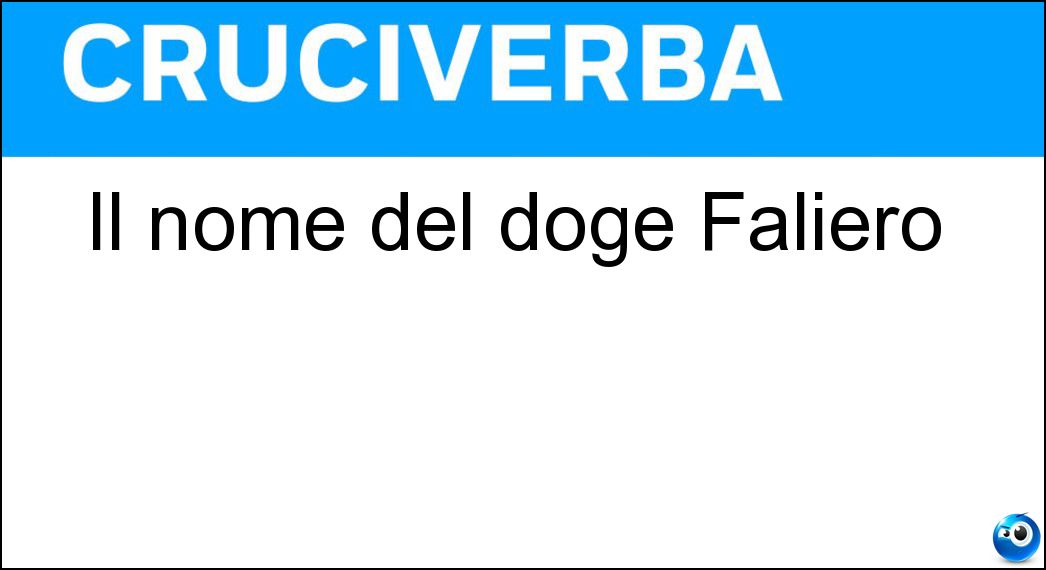 Il nome del doge Faliero