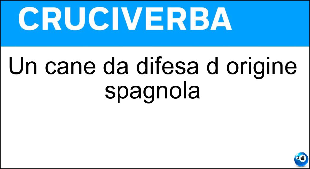 Un cane da difesa d origine spagnola