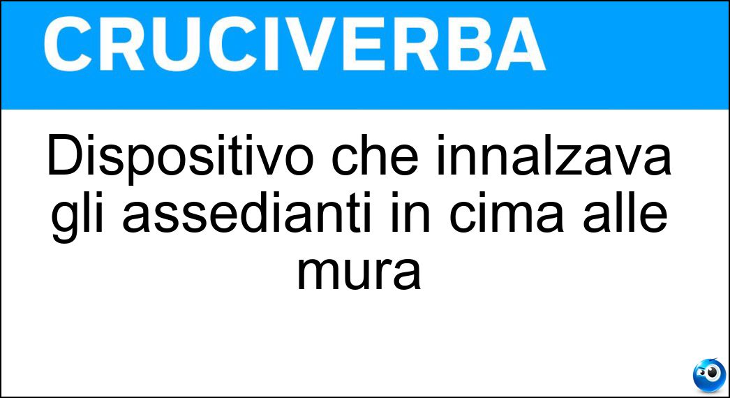 Dispositivo che innalzava gli assedianti in cima alle mura