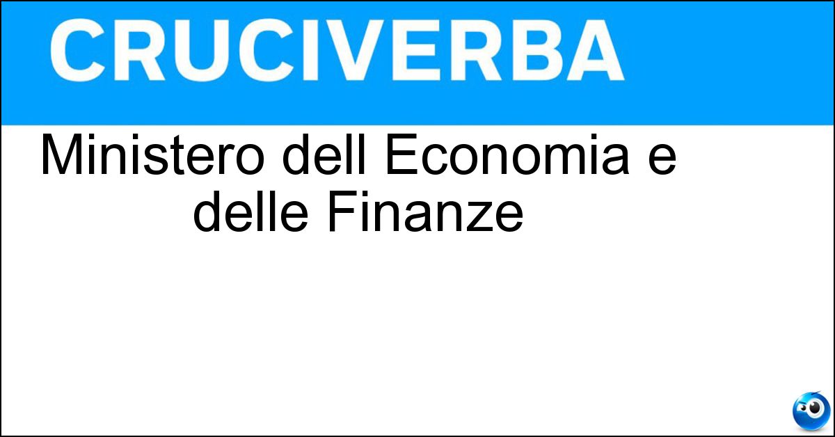 Ministero dell Economia e delle Finanze Soluzione Ministero dell Economia e delle Finanze - Mef