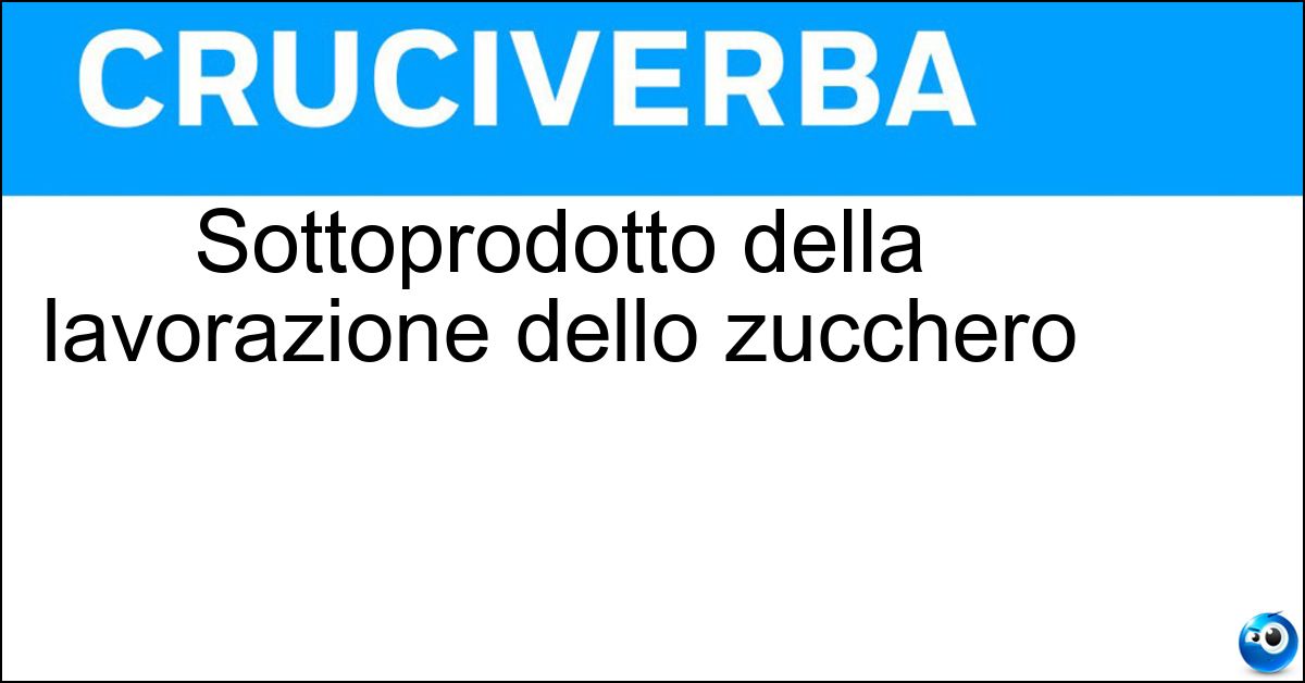 Sottoprodotto della lavorazione dello zucchero Soluzione Sottoprodotto della lavorazione dello zucchero - Melassa