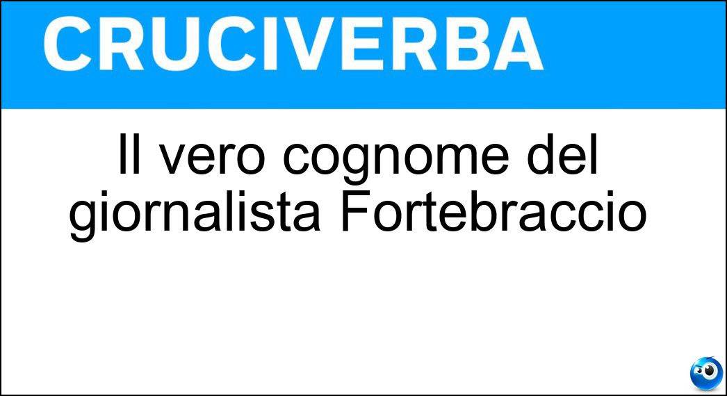 Il vero cognome del giornalista Fortebraccio