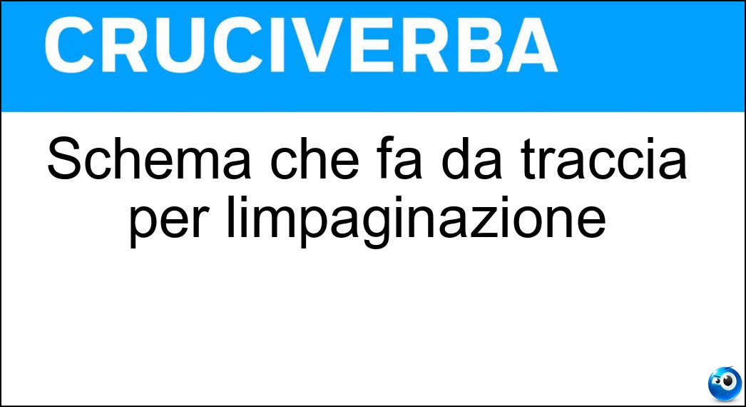 Schema che fa da traccia per limpaginazione Soluzione Schema che fa da traccia per limpaginazione - Menabò
