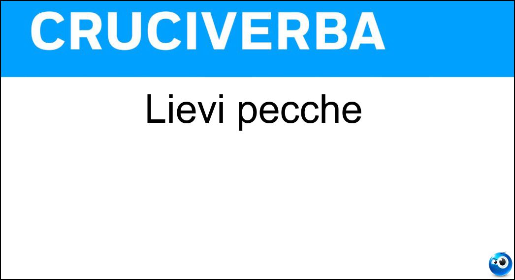 Soluzione Lievi pecche - Mende