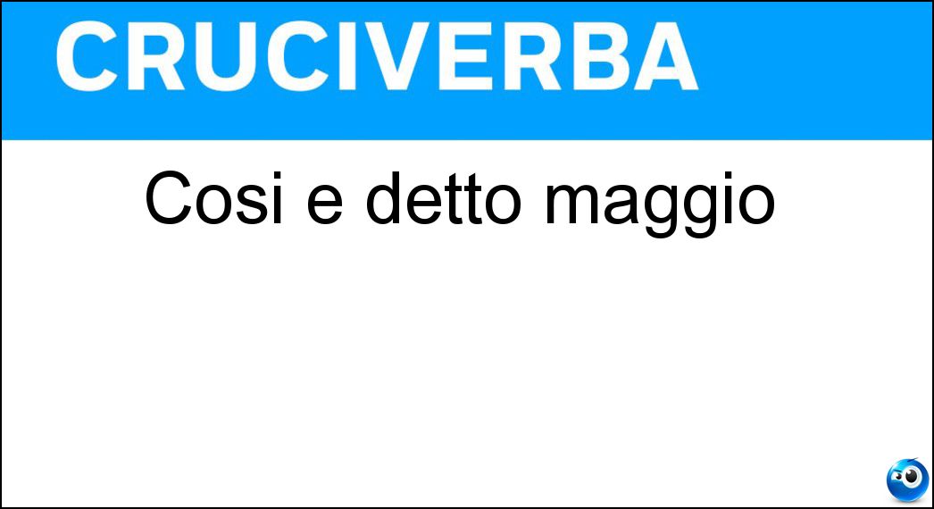 Così è detto maggio Soluzione Cruciverba: Così è detto maggio - Risposta Mese Mariano