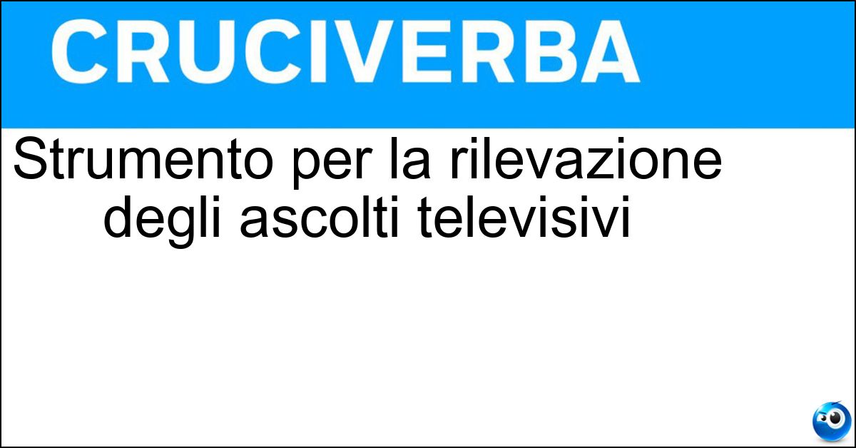 Strumento per la rilevazione degli ascolti televisivi Soluzione Strumento per la rilevazione degli ascolti televisivi - Meter
