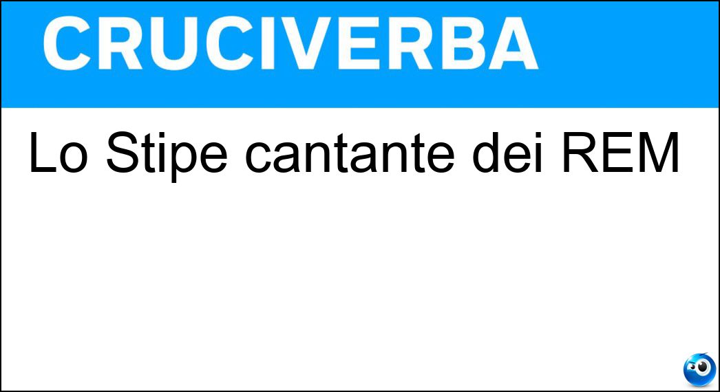 Lo Stipe cantante dei REM Lo Stipe cantante dei REM