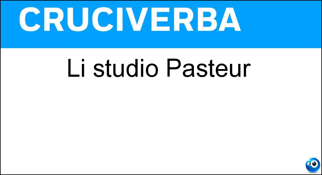 studiò pasteur