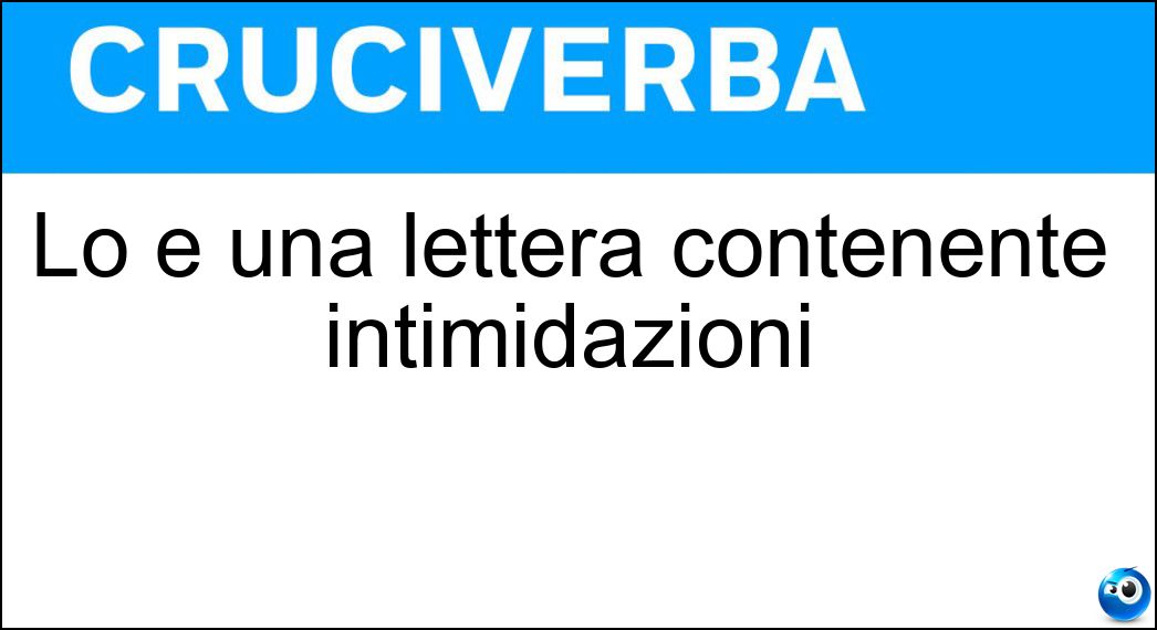 lettera contenente