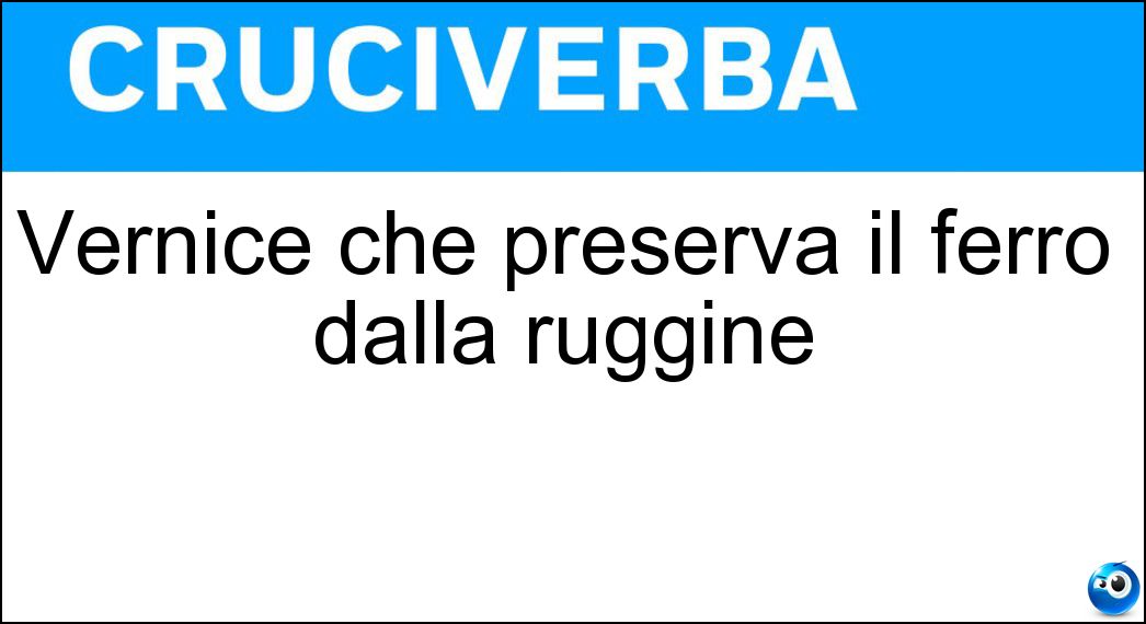 Vernice che preserva il ferro dalla ruggine Soluzione Vernice che preserva il ferro dalla ruggine - Minio
