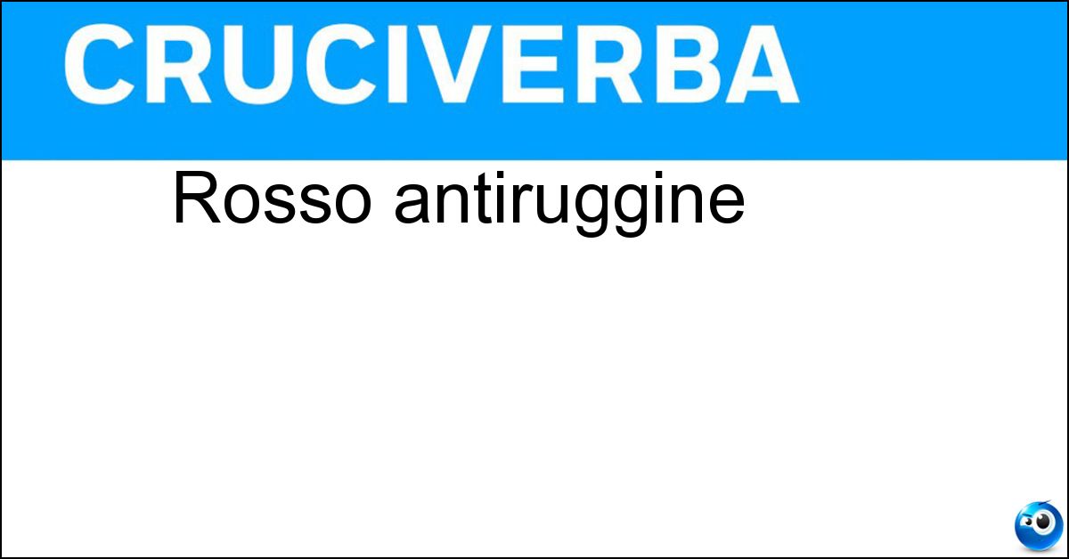Rosso antiruggine Soluzione Rosso antiruggine - Minio