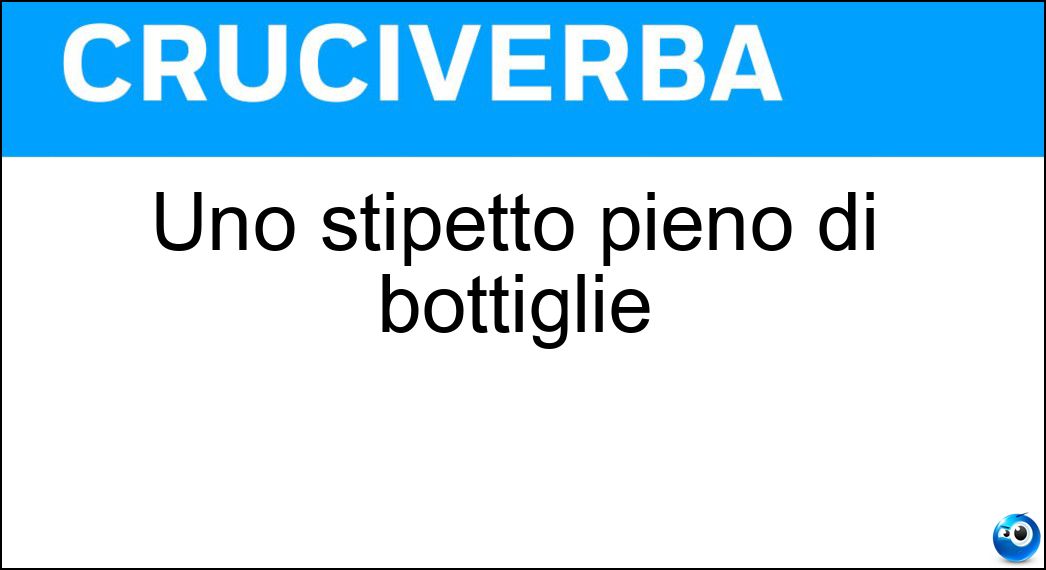 Uno stipetto pieno di bottiglie Soluzione Cruciverba: Uno stipetto pieno di bottiglie - Risposta Mobile Bar