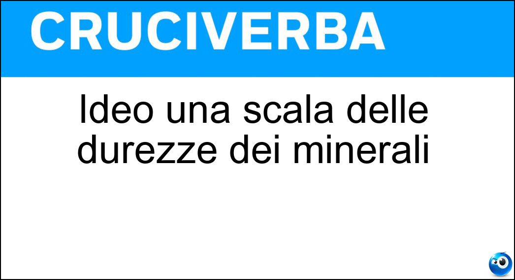 Ideò una scala delle durezze dei minerali Soluzione Ideò una scala delle durezze dei minerali - Mohs