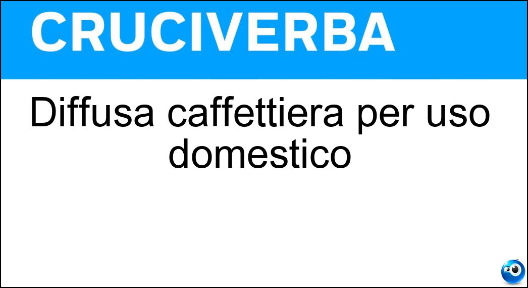 Diffusa caffettiera per uso domestico