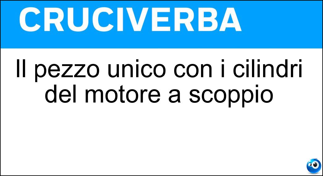 Il pezzo unico con i cilindri del motore a scoppio Soluzione Il pezzo unico con i cilindri del motore a scoppio - Monoblocco