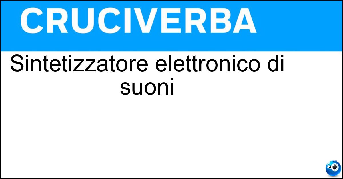 Sintetizzatore elettronico di suoni Soluzione Sintetizzatore elettronico di suoni - Moog