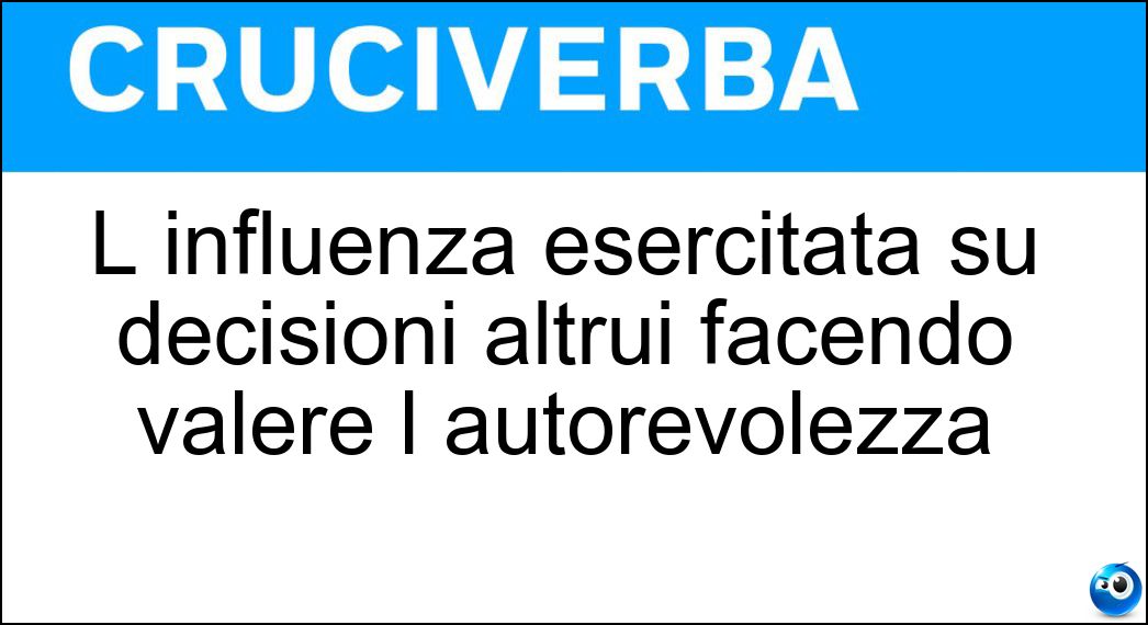 influenza esercitata