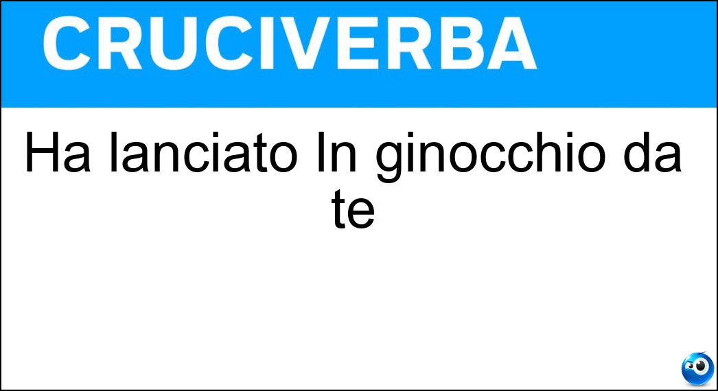 Ha lanciato In ginocchio da te Soluzione Ha lanciato In ginocchio da te - Morandi