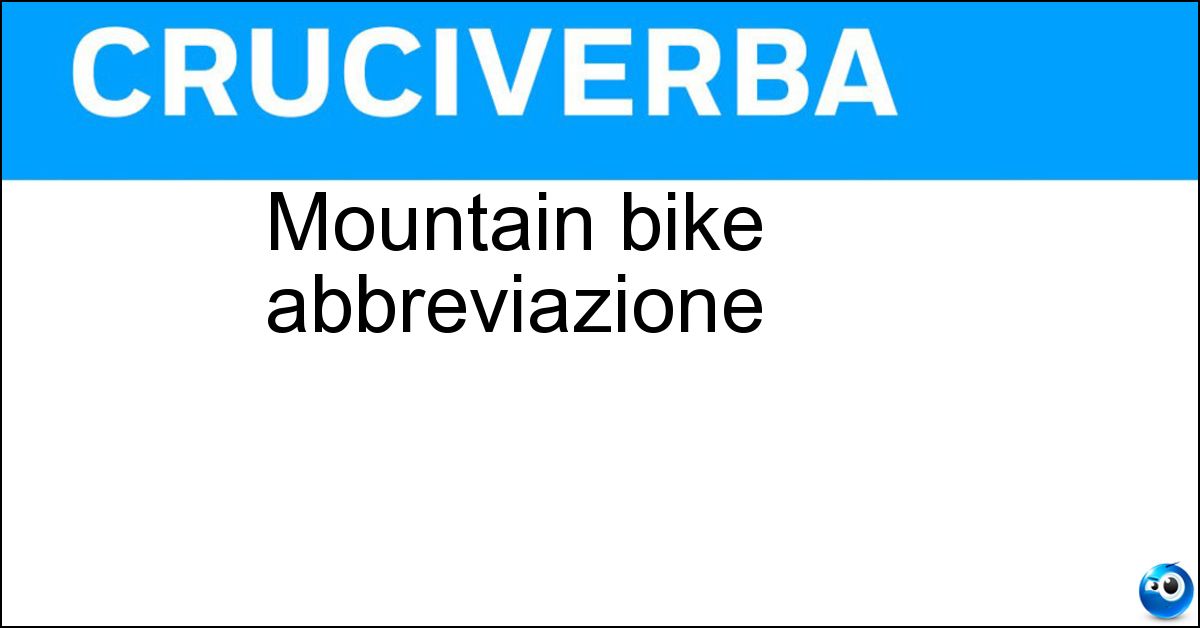 mountain bike