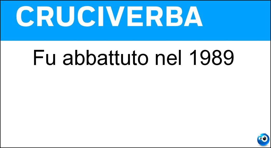 abbattuto 1989